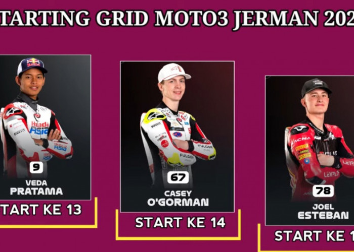 Veda Ega Pratama Start dari Baris Kelima Moto3 Jerman 2026, Bisakah Ulangi Aksi Comeback?