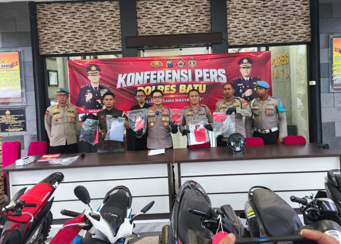 Operasi Sikat Semeru 2026, Polres Batu Bekuk 11 Tersangka Curanmor, 3 Diantaranya Residivis