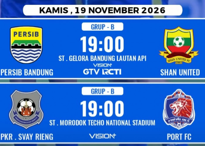 Jadwal ASEAN Shopee Cup Pekan Kedua: Persib dan Borneo FC Main di Kandang