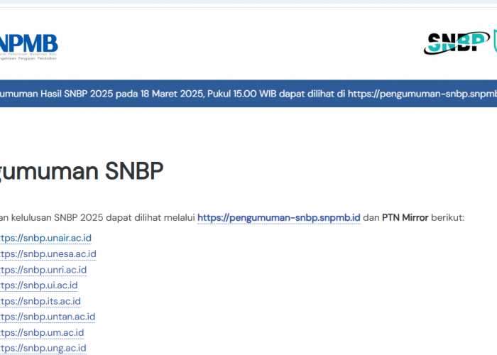 Pengumuman Hasil SNBP 2025 Tinggal beberapa jam lagi, Ini dia Jadwal dan Daftar Linknya