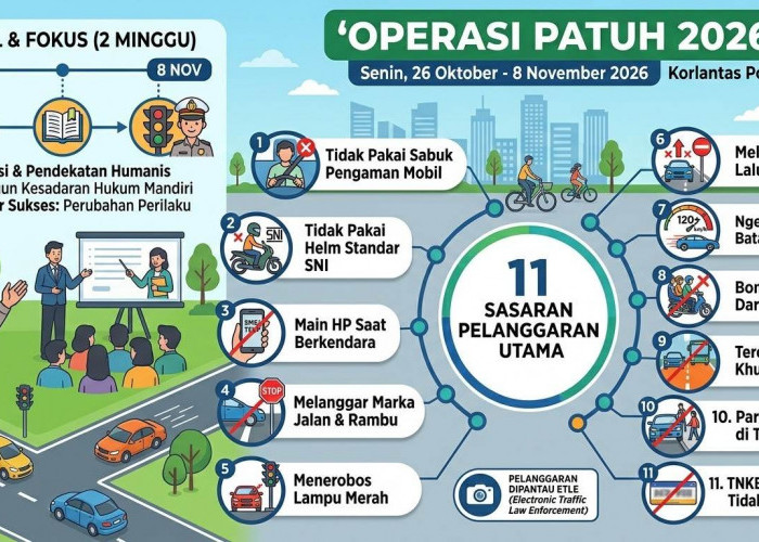 Operasi Patuh 2026 Dimulai, Ini 11 Pelanggaran Lalu Lintas yang Jadi Sasaran