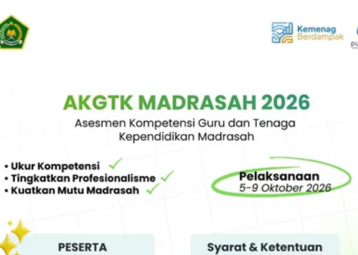 Jadwal AKGTK Madrasah 2026 Lengkap, Mulai 5 Oktober dan Cek Sesi di EMIS GTK