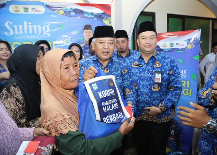 Pimpin Shuling di Sumbermanjing Wetan, Bupati Malang Bersama Korpri Serahkan Bantuan