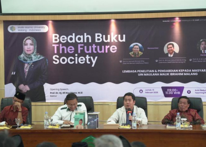 Dua dari 12 Penulis Hadir, Bedah Buku 'The Future Society' Bahas Kegelisahan Akademik di UIN Malang