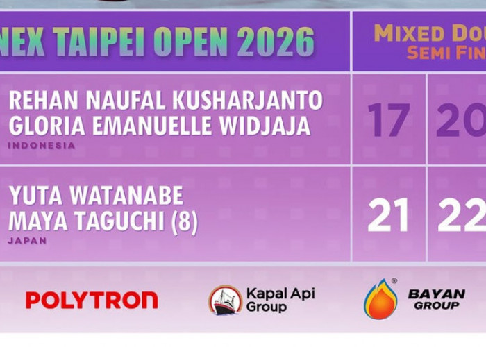 Taipei Open 2026: Gloria Emanuelle Widjaja Kandas di Semifinal, Pupus Asa Indonesia ke Final XD BWF