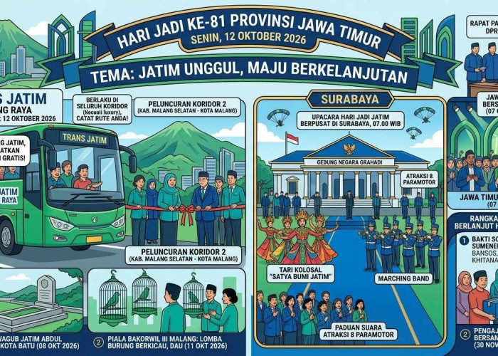  Hari Jadi Jatim ke-81, Trans Jatim Malang Raya Gratis 12 Oktober 2026 Hari Ini