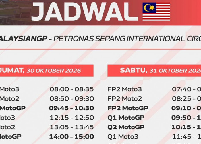Jadwal Moto3 Malaysia 2026: Veda Ega Pratama Siap Berburu Poin di Sepang, Ini Posisi Klasemen Terbaru