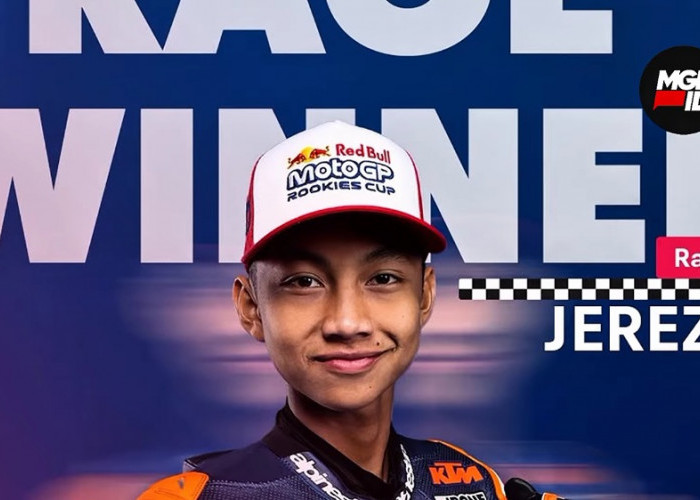 Kiandra Ramadipa Juara Red Bull Rookies Cup Jerez 2026, Start P17 lalu Kibarkan Merah Putih