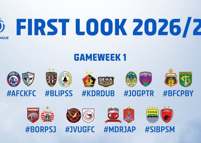 Jadwal BRI Super League 2026-2027 4-6 September, Simak Pembagian 9 Laga Pekan Pertama