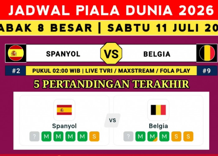 Spanyol vs Belgia Memanas! Duel Penentu Tiket Semifinal Piala Dunia 2026, Siapa Tersingkir?