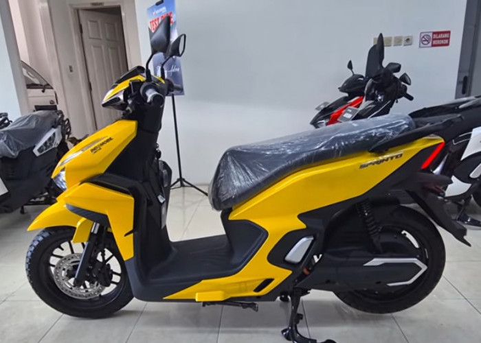 Motor Listrik Sprinto 2026 Resmi Meluncur, Pajak Cuma Rp35 Ribu per Tahun dan Sudah Dukung Android Auto