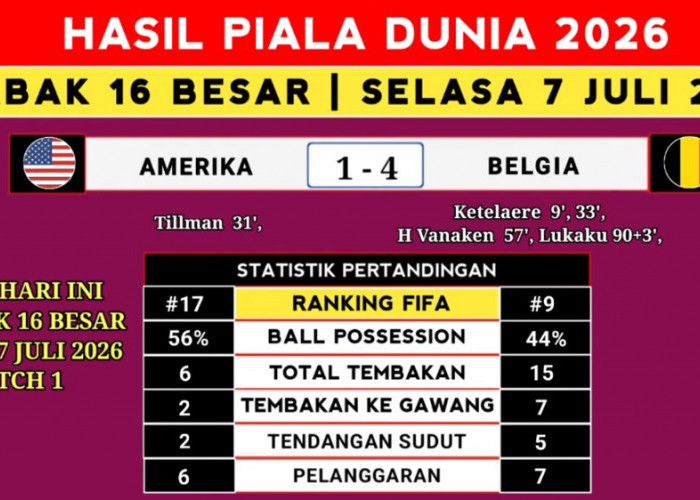 Mimpi Amerika Serikat Hancur di Rumah Sendiri! Dibantai Belgia 1-4, Tuan Rumah Angkat Koper dari Piala Dunia