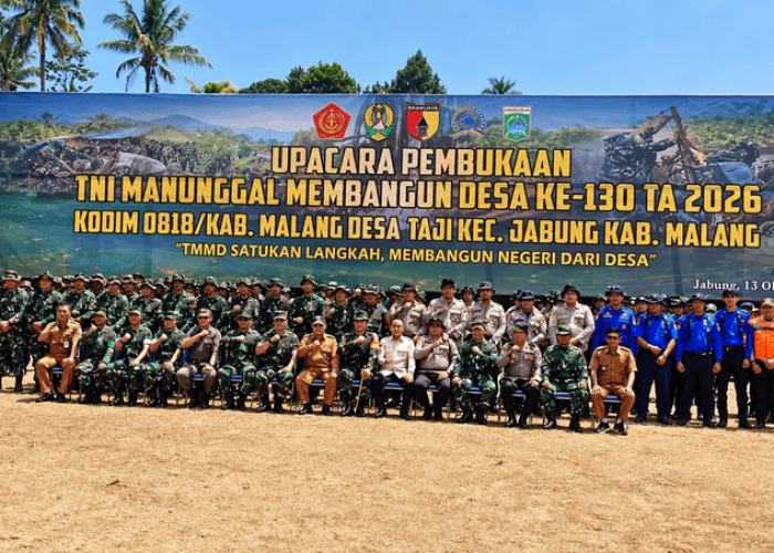 TMMD ke-130 di Malang Bangun Jalan Usaha Tani Desa Taji, 150 Personel Dikerahkan