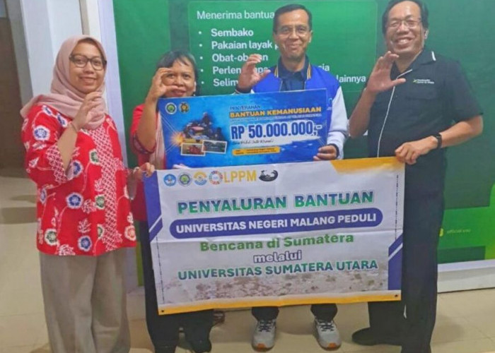 Universitas Negeri Malang Salurkan Rp300 Juta untuk Korban Banjir di Sumatera dan Aceh