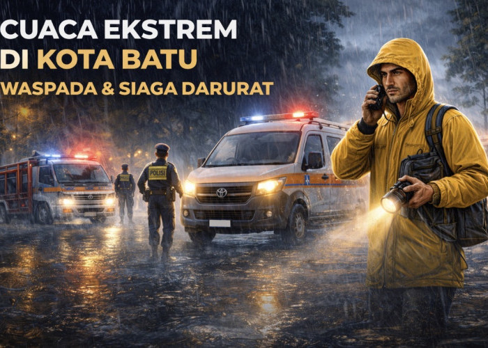 Cuaca Ekstrem di Kota Batu, Catat Nomor Darurat yang Bisa Dihubungi saat Kondisi Mendesak