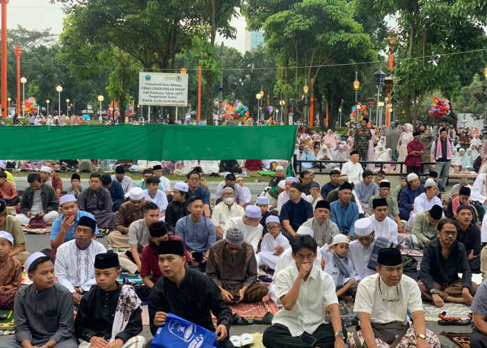 Puluhan Ribu Jemaah Padati Masjid Jami, Wali Kota Malang Serukan Jaga Persatuan di Momentum Idul Fitri