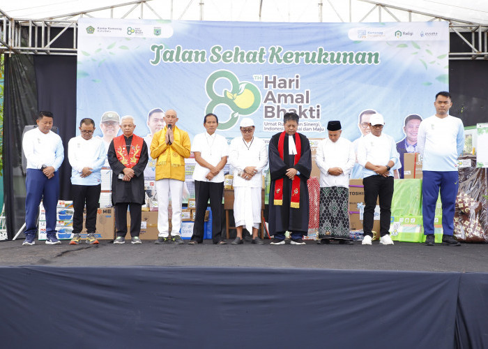 Warga Batu Deklarasi Kerukunan Umat Beragama Dirangkai Jalan Sehat Kerukunan
