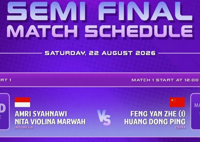 Jadwal Semifinal BWF World Championship 2026 Hari Ini, Amri/Nita Hadapi Nomor 1 Dunia