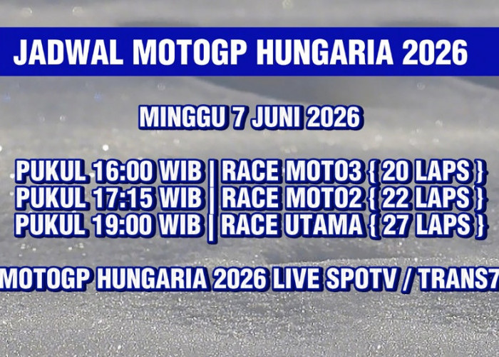 Jadwal MotoGP Hungaria 2026: Sprint Race Sabtu Malam, Marc Marquez Kejar Puncak Klasemen