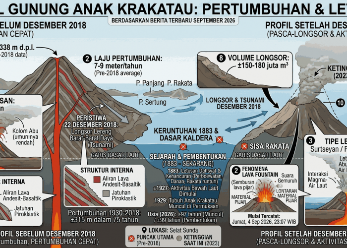 Anak Krakatau Meletus Lagi, Ini Kisah Gunung Muda yang Lahir setelah Krakatau Hancur