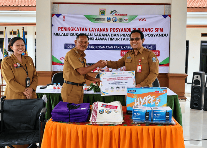 Desa Bunut Wetan Malang Terima Bantuan Perlengkapan Posyandu dari Pemprov Jatim