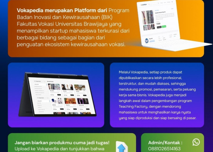 Fakultas Vokasi UB Luncurkan Vokapedia, Marketplace Digital untuk Startup Mahasiswa