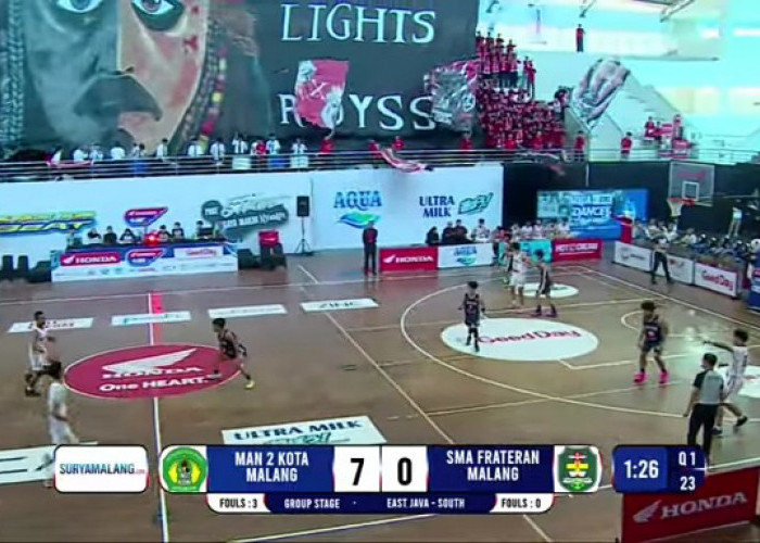 MAN 2 Kota Malang Tampil Menggila Awali Tampil di Honda DBL Malang! Kalahkan Frateran 43-12