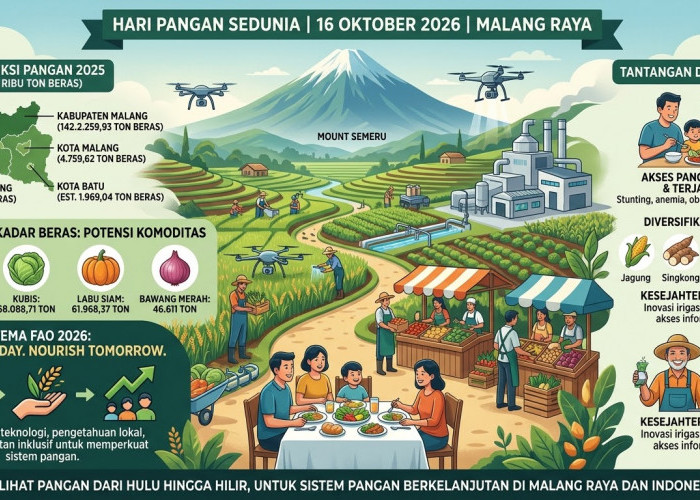  Hari Pangan Sedunia 16 Oktober, Produksi Beras Malang Raya Hampir 149 Ribu Ton