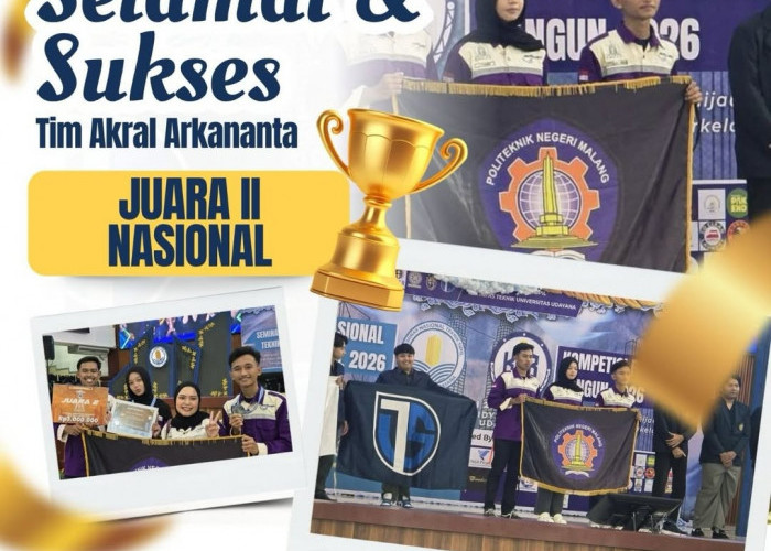Tim Akral Arkananta Polinema Raih Juara II Nasional Kompetisi Bangunan Tahan Gempa di Universitas Udayana