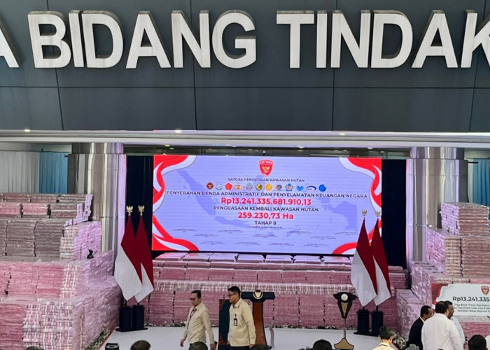 Rp13,2 T Diserahkan ke Negara, Tumpukan Uang Satgas PKH Menggunung di Kejagung