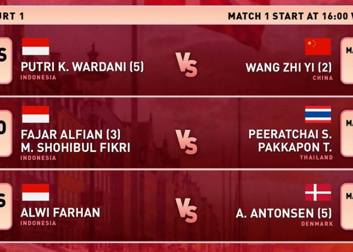 Jadwal Perempat Final Denmark Open 2026 Hari Ini, Jumat 16 Oktober: Alwi Farhan Tantang Anders Antonsen