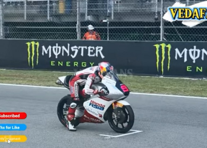 Veda Ega Pratama Start Posisi 20 tapi Finish 8 Besar di Moto3 Catalunya 2026, Dunia Mulai Melirik