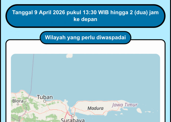 BMKG Keluarkan Peringatan Dini Cuaca Ekstrem di Jatim, Malang Raya Masuk Zona Waspada
