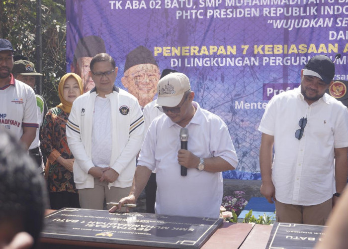 Revitalisasi 3 Sekolah Muhammadiyah Kota Batu Diresmikan Mendikdasmen, Ada Bantuan Rp747 Juta
