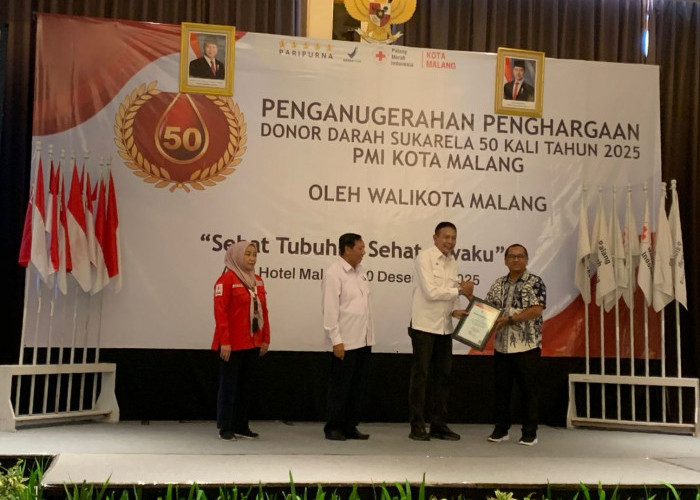 78 Pedonor Darah 50 Kali di Kota Malang Dapat Penghargaan Wali Kota  