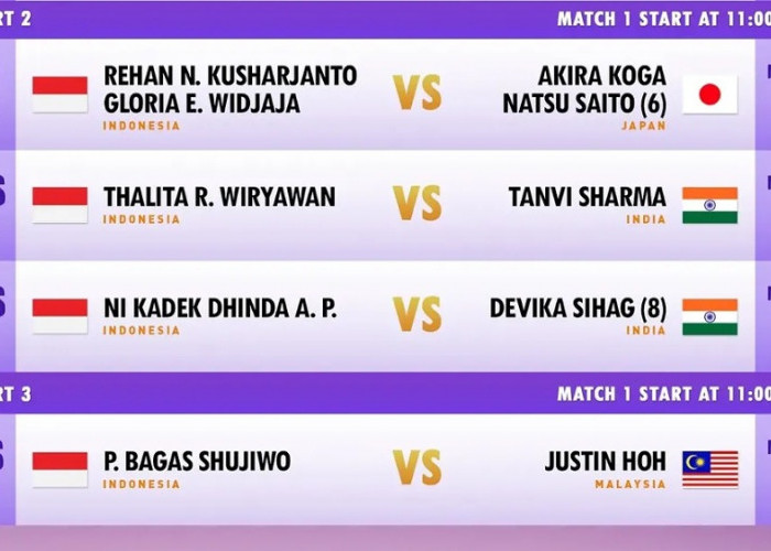 Jadwal BWF Taipei Open 2026 Babak 16 Besar Hari Ini: 9 Wakil Indonesia Siap Berburu Tiket Perempat Final