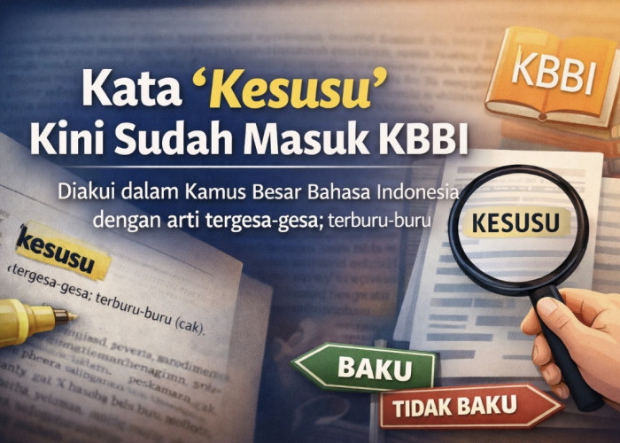 Viral di Media Sosial, Kata ‘Kesusu’ Sudah Lama Masuk KBBI, Ini Penjelasannya