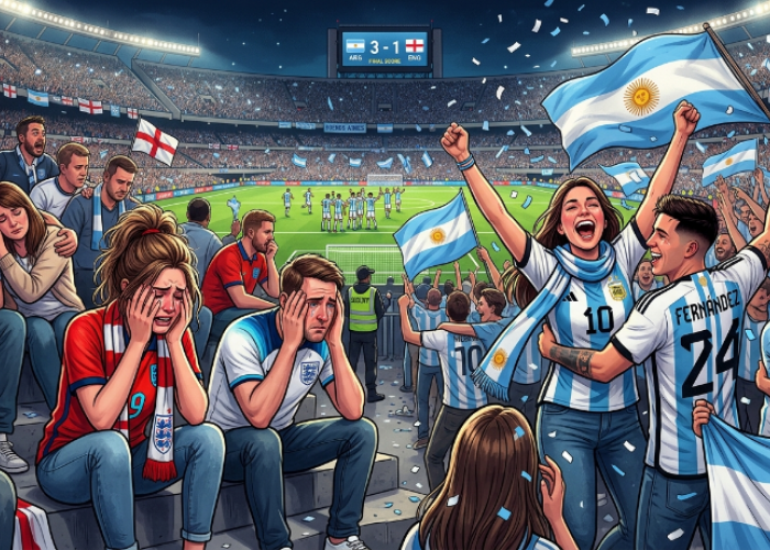 Tangis Suporter Inggris Pecah, Fans Argentina Berpesta usai Lolos ke Final Piala Dunia 2026