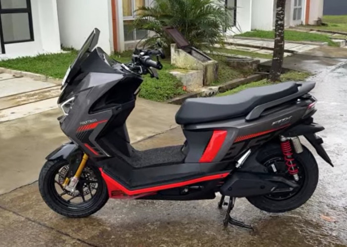 Modifikasi Polytron Fox 350 Bergaya Racing, Pakai Shock NMAX dan Kaliper Nissin Samurai
