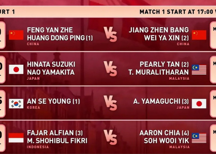 Jadwal Final Denmark Open 2026 Hari Ini: Fajar/Fikri Tantang Aaron/Soh, An Se-young vs Yamaguchi