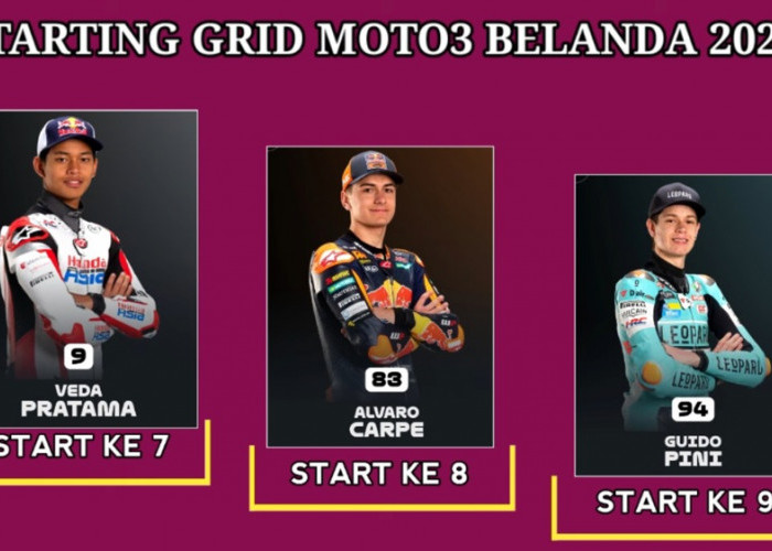 Start dari Baris Depan, Mimpi Veda Ega Pratama Raih Podium Moto3 Belanda 2026 Pupus di Lap Ke-10