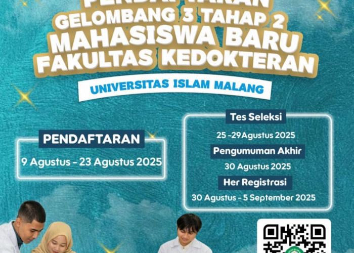 UNISMA Buka Pendaftaran Gelombang 3 Tahap 2 Fakultas Kedokteran, Kuota Terbatas 120 Mahasiswa