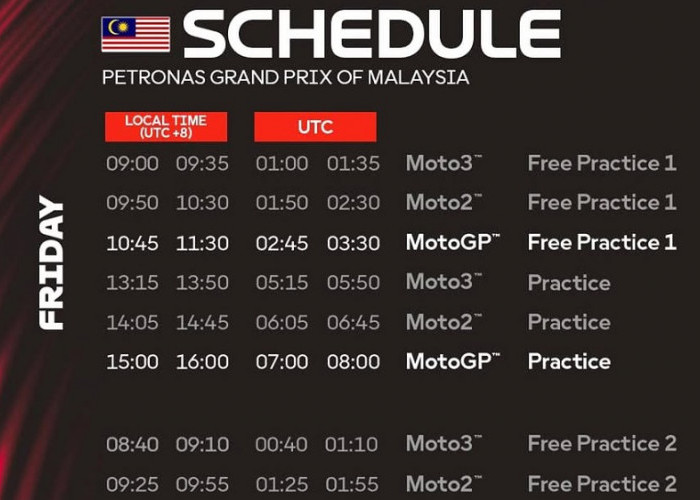 Moto3 Malaysia 2026: Misi Veda Ega Pratama di Sepang, Ini Jadwal Lengkap 30 Oktober–1 November