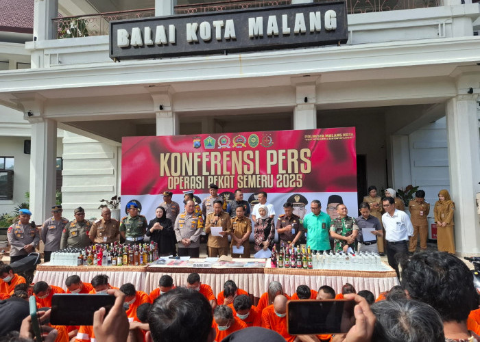 Polresta Malang Kota Ungkap Operasi Pekat Semeru 2025, Puluhan Tersangka dan Ribuan Miras Diamankan