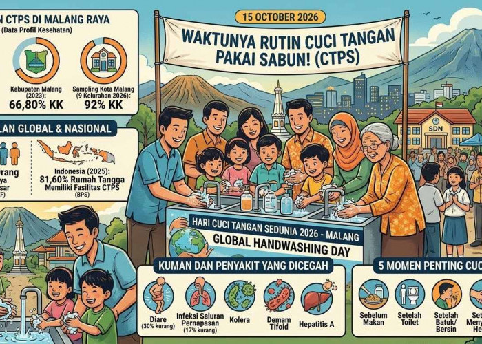 Hari Cuci Tangan Sedunia 15 Oktober: Ini Data CTPS Malang Raya, Kota Batu Capai 87,2 Persen