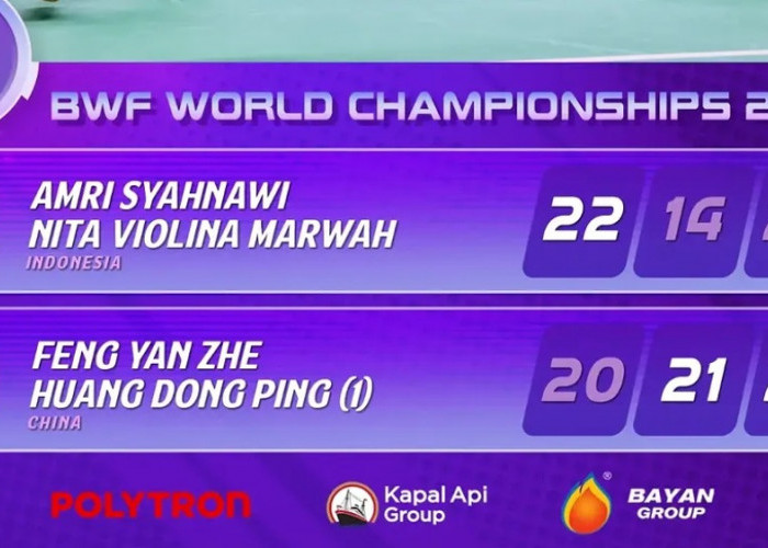 BWF World Championship 2026: Duel Sengit Amri/Nita Berakhir di Semifinal