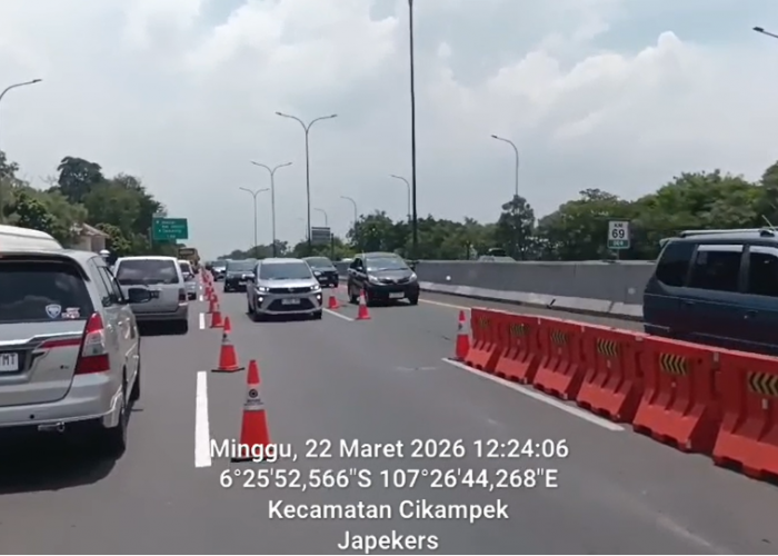 Lalu Lintas Jakarta-Cikampek Padat, Contraflow Diperpanjang Dua Lajur dari KM 55 hingga KM 70 
