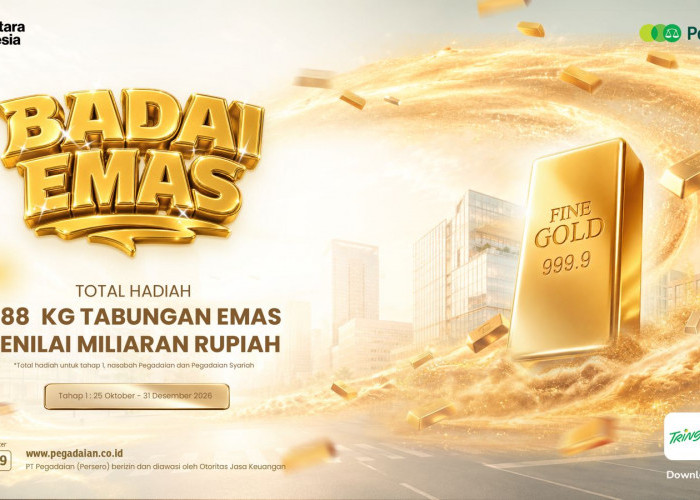 Badai Emas Pegadaian 2026 Berhadiah Emas, Ini Syarat Ikut Undian dan Cara Mendapatkan Kupon