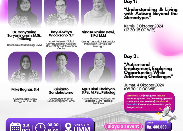 UMM Autism Summit 2024 di Malang, Juga Ada Talk Show Inspiratif dan Talent Show ABK Berbakat 