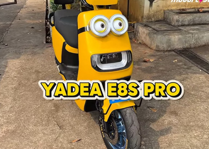 Yadea E8S Pro Disulap Jadi Motor Listrik Bergaya Minion, Biaya Modifikasinya Tembus Puluhan Juta